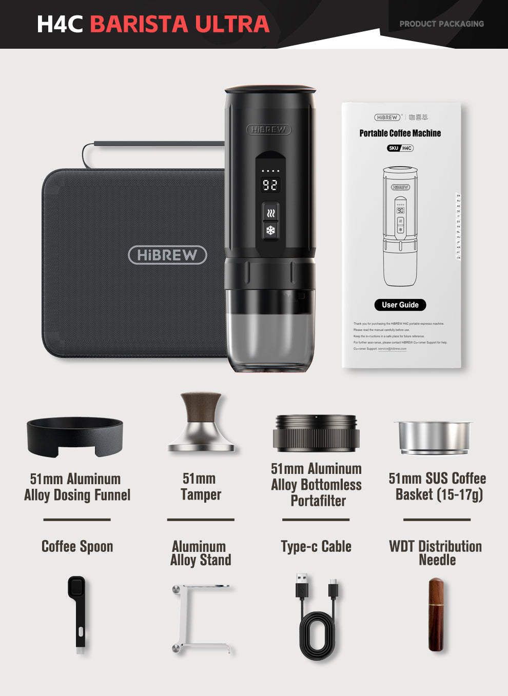 HiBREW H4C – Portable Espresso Maker with Detachable Battery