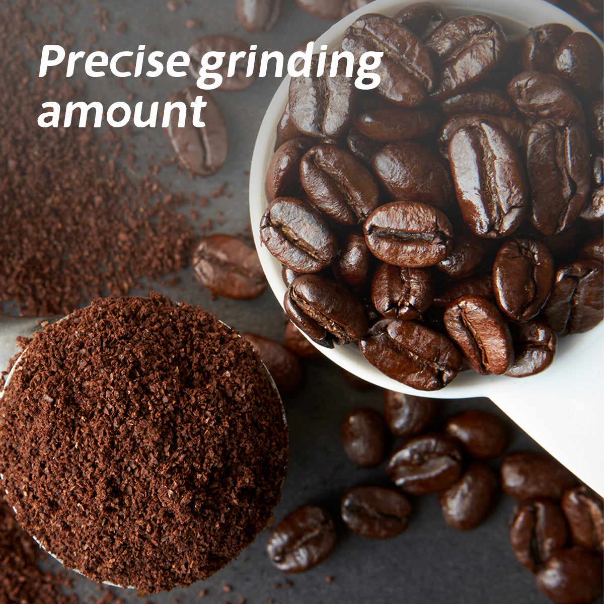 measuring precise coffee powder weight for dosing.