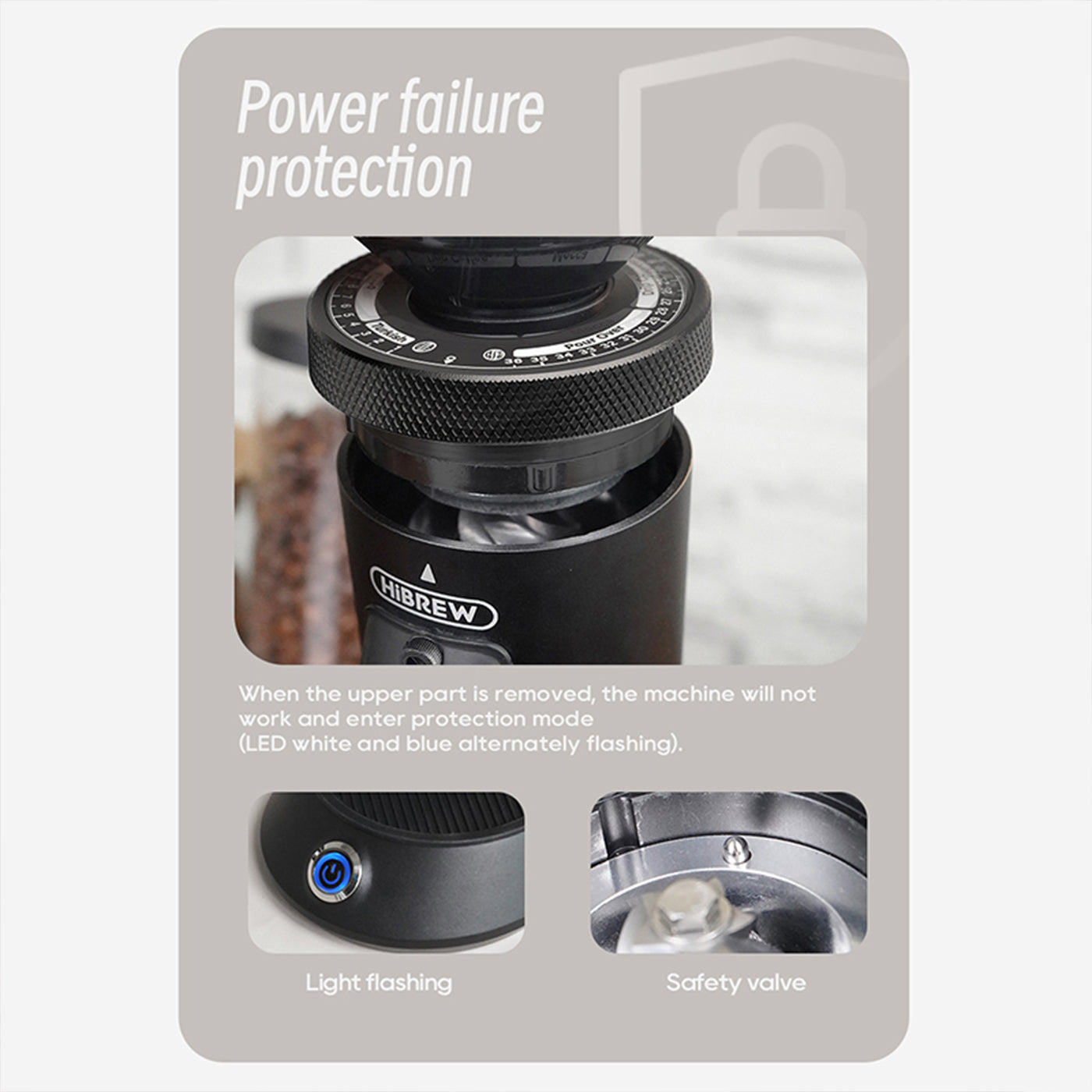 HiBREW G5 48 mm elektrische Kaffeemühle mit konischem Mahlwerk