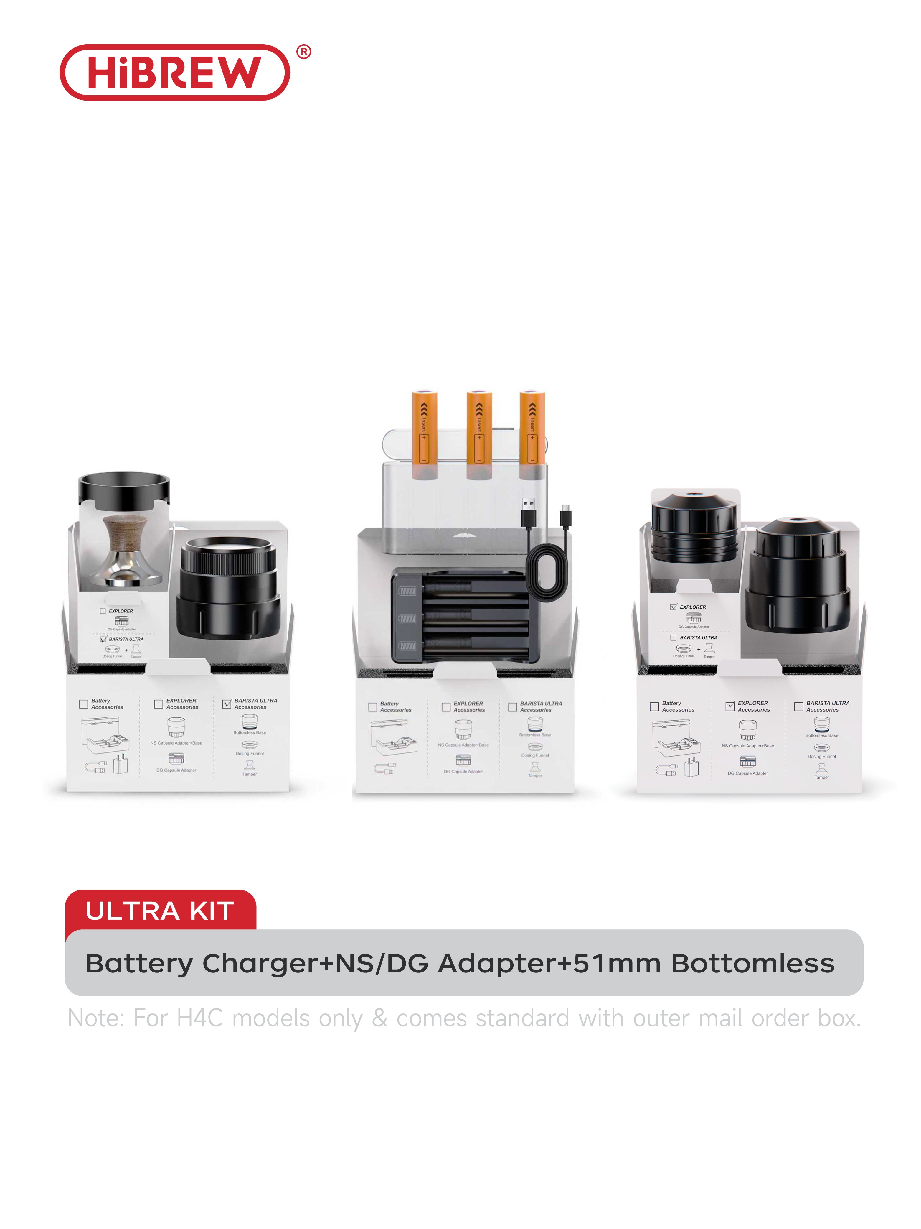 Batterien und Batterieladegeräte für H4C