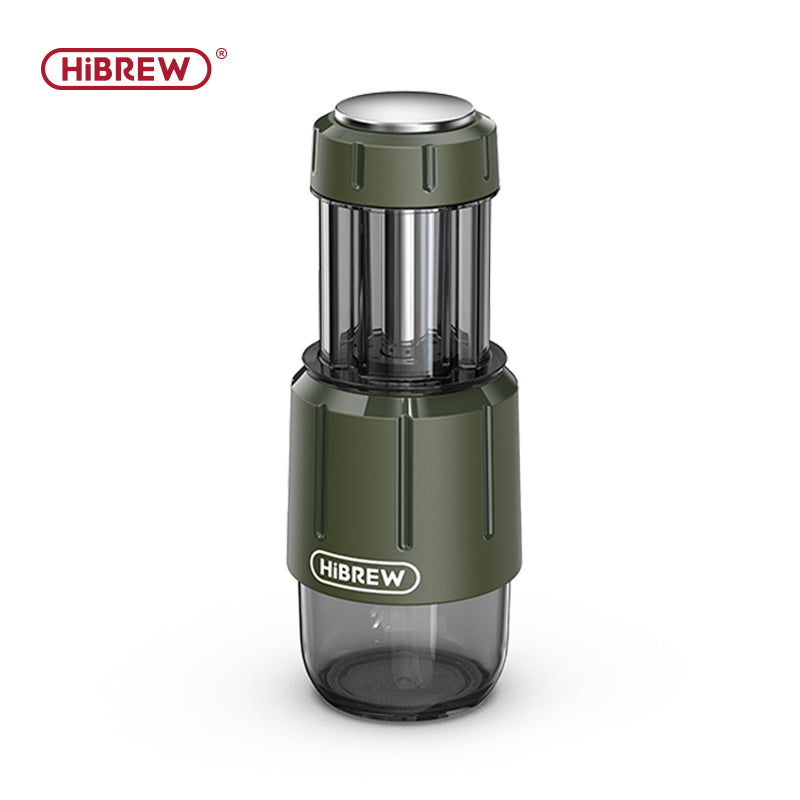 HiBREW 2 in 1 Portable Espresso Maker For Capsule & Ground Hand Press Brewer H4D